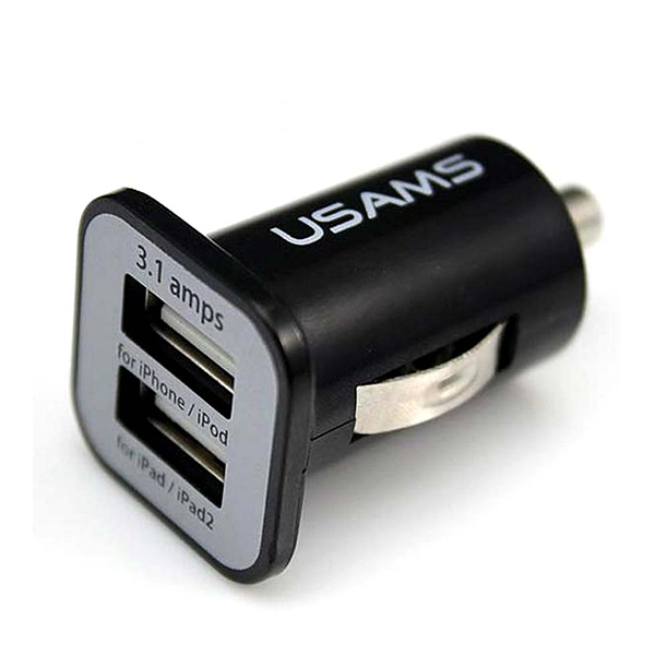 Chargeur allume-cigare 1 port USB - 2,4A - blanc - Chargeurs USB