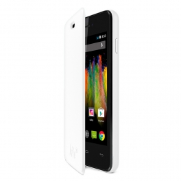 Folio coque arrière WIKO KITE - Blanc